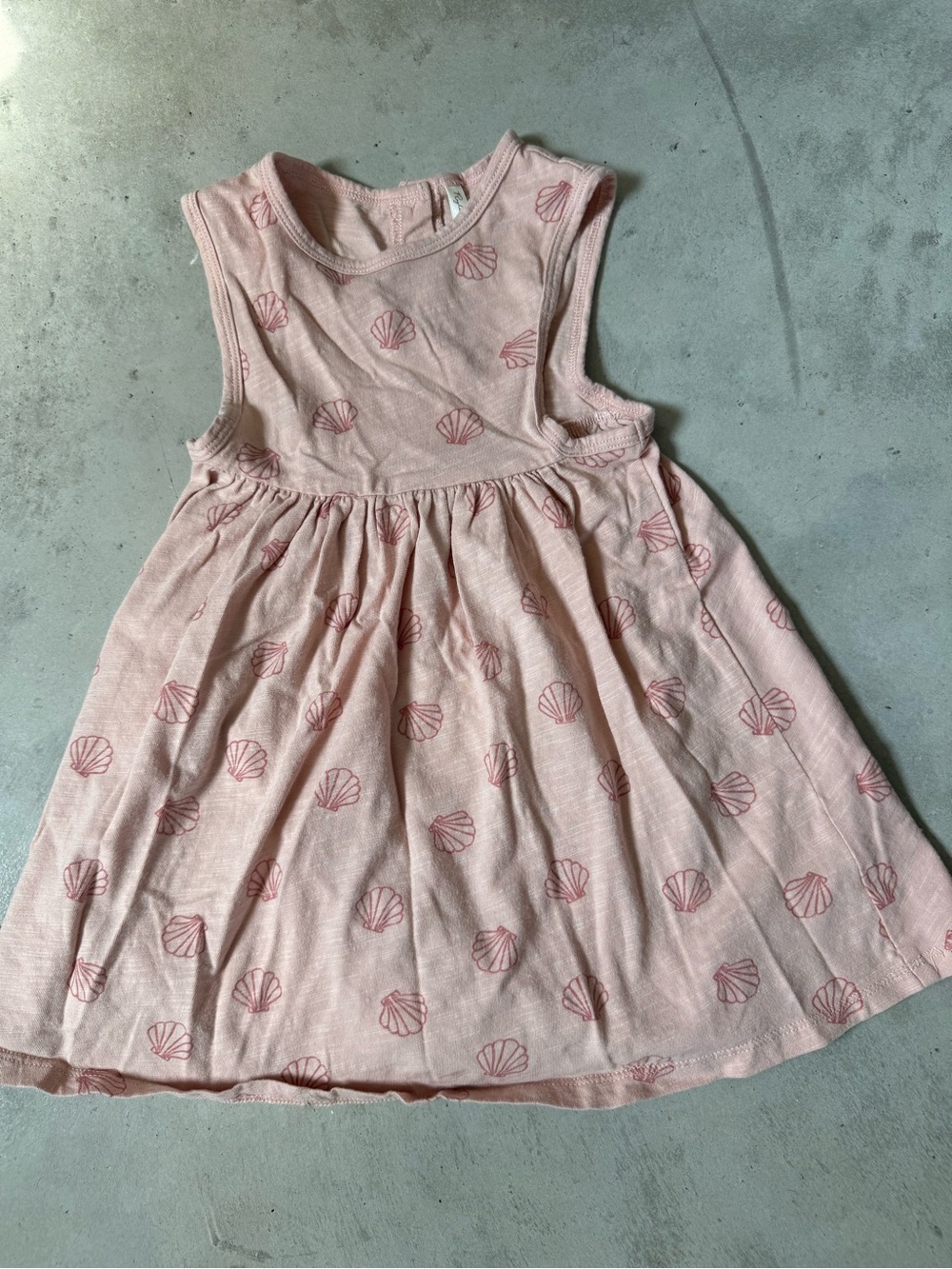 Rylee + Cru Pink Shell Print Sleeveless Dress